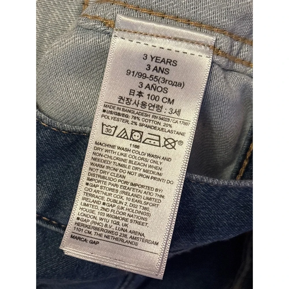 Baby GAP Blue Denim Jacket Button‎ Front Trucker Toddler Size 3 Years